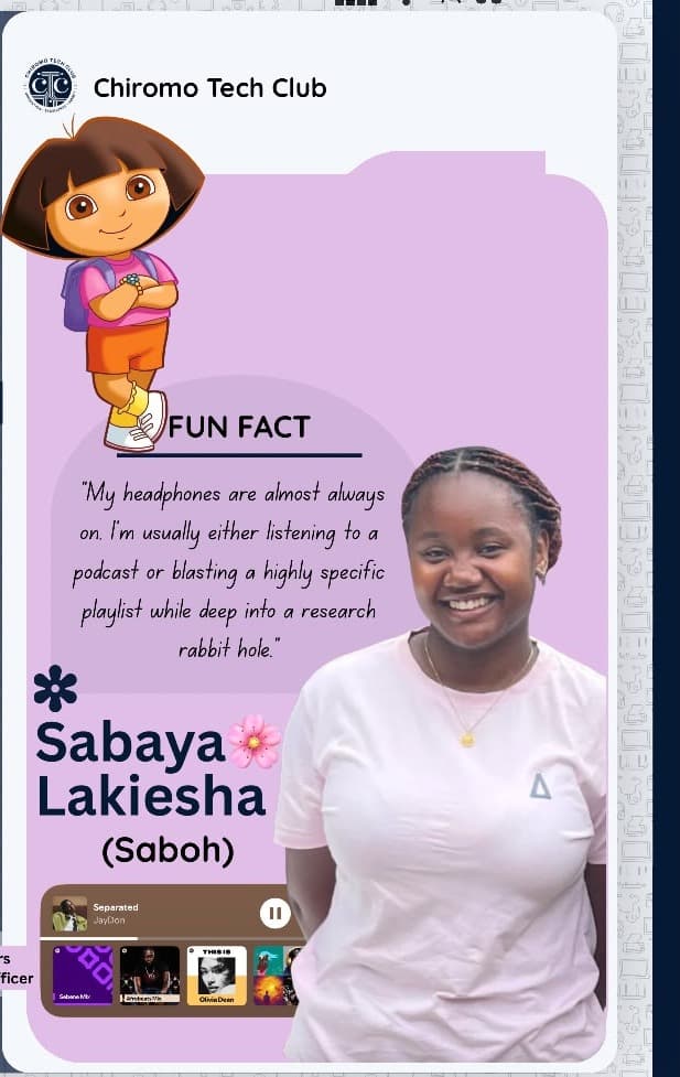 Sabaya Lakiesha, Corporate Affairs & Publicity Officer
